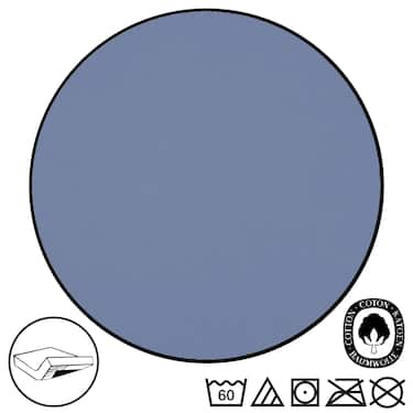 CloudComfort Basic lastikli çarşaf jarse streç mavi 180 x 200 - 200 x 200 cm