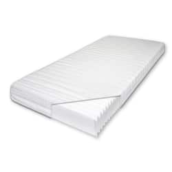 Kaltschaummatratze K16 160 x 200 cm, Höhe 16 cm, Härtegrad H2/H3 + CloudComfort Basic Gel-Flocken Kissen 40 x 80 cm gratis