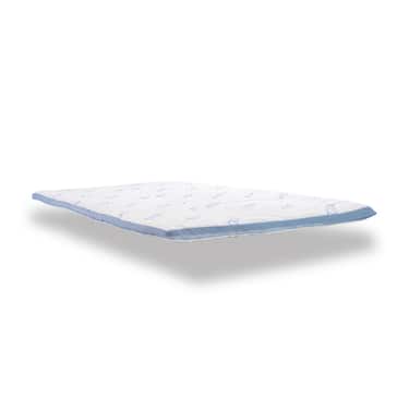 Cobertura de espuma fria CloudComfort Cool 120 x 200 cm H2/H3, altura 7 cm, nível de firmeza H2/H3, cobertura de 7 zonas com lado de verão e lado de inverno