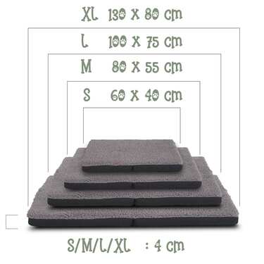Ergonomická podložka pro domácí mazlíčky Petzzz Diva XL 120 x 80x 5 cm, skládací, protiskluzová