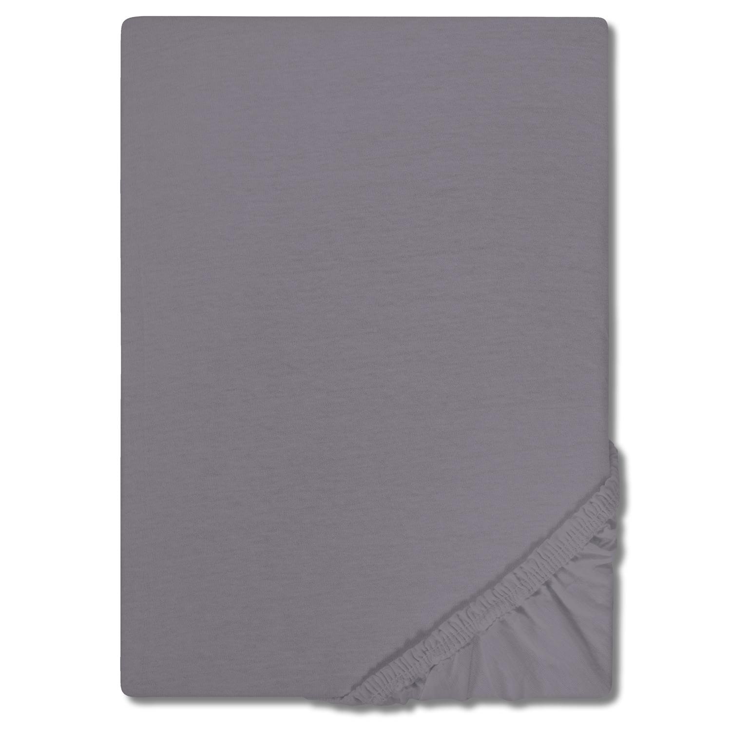 CloudComfort Basic Spannbettlaken dunkelgrau 140 x 190 - 160 x 200 cm