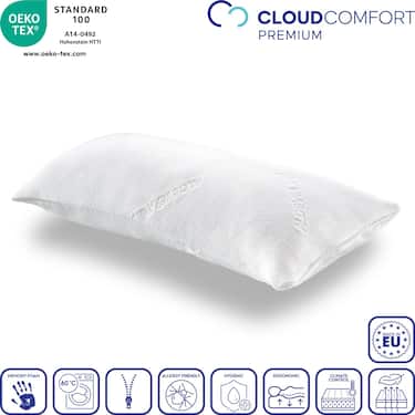 CloudComfort Viskoelastik Komfort-Schlaf-Kissen 40 x 80 cm