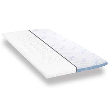 Kaltschaumtopper CloudComfort Cool 100 x 200 cm H2/H3, Höhe 7 cm, Härtegrad H2/H3, 7-Zonen Topper mit Sommer- und Winterseite