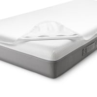 Sleezzz Vital wasserdichter Molton Matratzenschutz Fixspann 90 x 200 cm, Matratzenschoner aus 100% Baumwolle in weiß