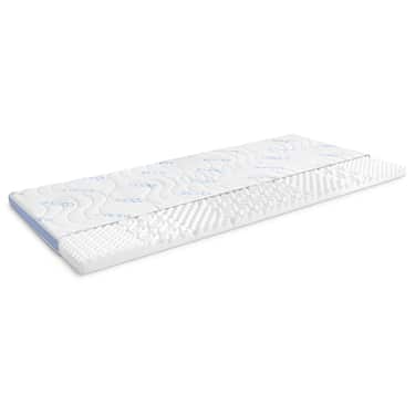 Kaltschaumtopper CloudComfort Cool 90 x 200 cm H2/H3, Höhe 7 cm, Härtegrad H2/H3, 7-Zonen Topper mit Sommer- und Winterseite