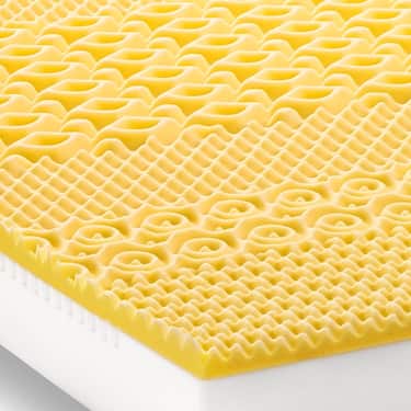 7 Zonen Viskoelastik-Matratze Sleezzz Smart 120 x 200 cm, Höhe 18 cm, Härtegrad H3 mit Air Memoryschaum + Sleezzz Premium orthopädisches Gel-Effekt Nackenstützkissen 32 x 60 cm 