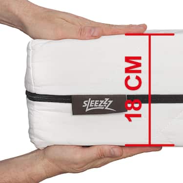 Materac sprężynowy kieszeniowy Sleezzz Superior 140 x 200 cm, wysokość 18 cm, twardość H3