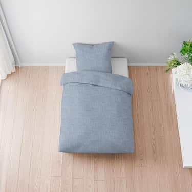 Pacote duplo de roupa de cama de musselina Sleezzz® azul 135 x 200 cm + 80 x 80 cm