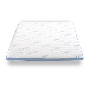 Kaltschaumtopper CloudComfort Cool 140 x 200 cm H2/H3, Höhe 7 cm, Härtegrad H2/H3, 7-Zonen Topper mit Sommer- und Winterseite