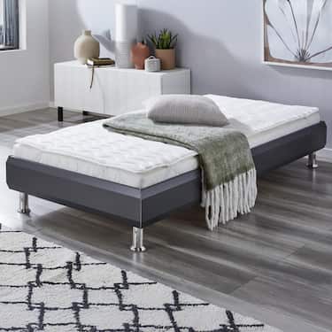 2,5 cm Komfortschaumtopper Sleezzz® Basic 180 x 200 cm mit 7-Zonen-Wellensteppung und Eckgummis