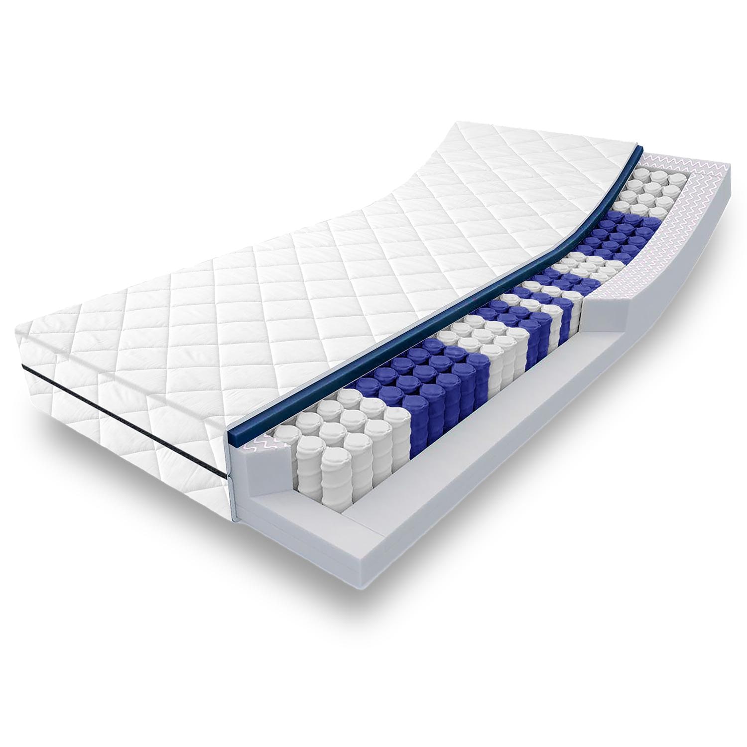 7 Zonen Taschenfederkernmatratze Sleezzz Superior 80 x 200 cm, Höhe 18 cm, Härtegrad H3