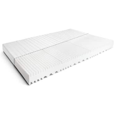 Kaltschaummatratze K16 160 x 200 cm, Höhe 16 cm, Härtegrad H2/H3 + CloudComfort Basic Gel-Flocken Kissen 40 x 80 cm gratis
