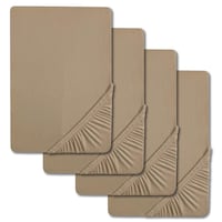 Lençol Castell em jersey bege 90 x 190 - 100 x 200 cm embalagem dupla