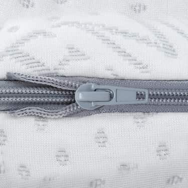 Kaltschaumtopper Supportho Premium Topper 120 x 200 cm H3, Höhe 9 cm, Härtegrad H3 mit antibakteriellem Bezug CloudComfort Basic Gel-Flocken Kissen 40 x 80 cm