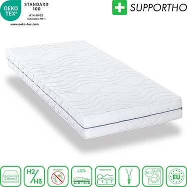 Ergonomická matrace 90x200 cm 7zónová Supportho Premium, výška 18 cm, stupeň tuhosti H2/H3