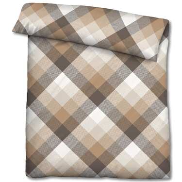 Doppelpack Castell Baumwoll-Satin Bettwäsche 135 x 200 cm + 80 x 80 cm