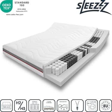 7 Zonen orthopädische Taschenfederkernmatratze Sleezzz Premium 180 x 200 cm, Höhe 23 cm, Härtegrad H2/H3
