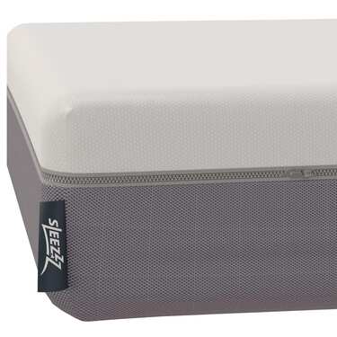Viskoelastik-Matratze Sleezzz Premium 90 x 200 cm, Höhe 20 cm, Härtegrad H2/H3, mit Wendegriffen + Sleezzz® Smart Kuscheldecke 140 x 200 cm gratis