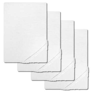 Komplet 4 posteljnih vložkov CloudComfort Basic jersey stretch white 140 x 190 - 160 x 200 cm (4 kosi)